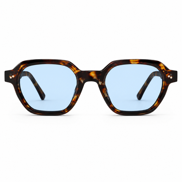 Athens Light Blue Leopard Sunglass