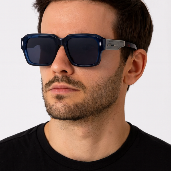Bagan | Blue Leopard Wayfarer Sunglass