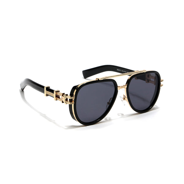 Dapper | Black Golden Aviator Sunglass