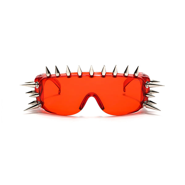 Rave Studs | Red Wrap-Around Studs Sunglass