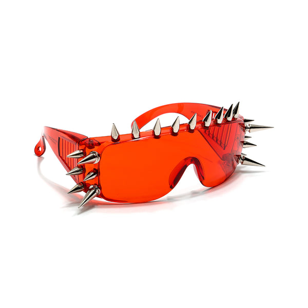 Rave Studs | Red Wrap-Around Studs Sunglass