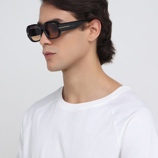Traveller | Black Brown T Wayfarer Sunglass