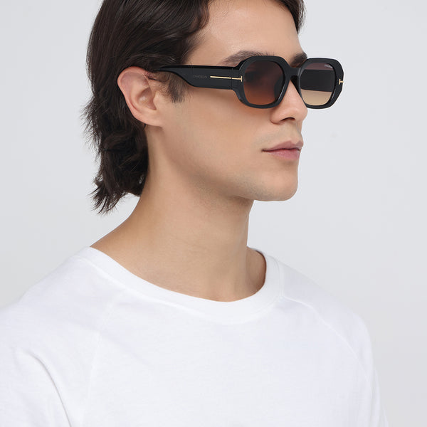 Traveller | Black Brown T Wayfarer Sunglass