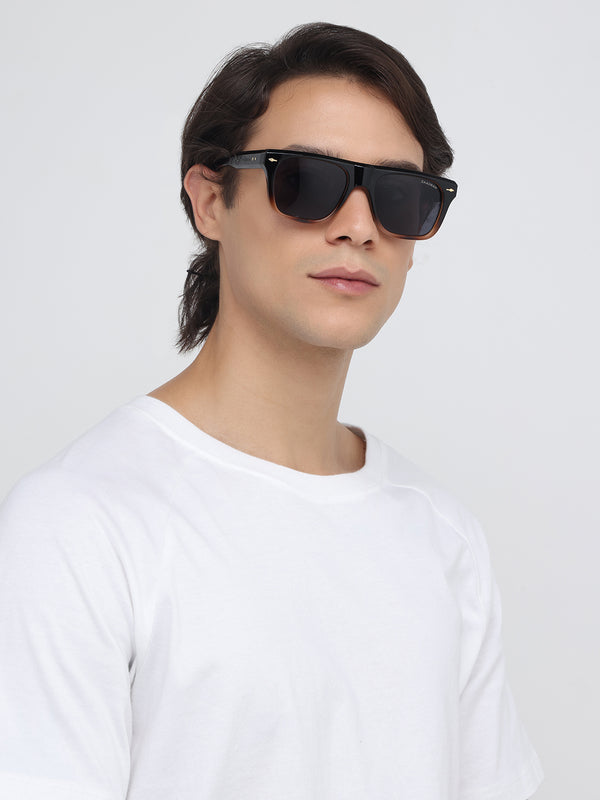 Cambria | Black Brown Wayfarer Sunglass