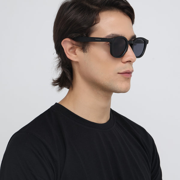 Hogwarts | Black Matte Round Sunglass