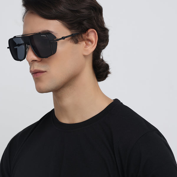 Laos | Black Aviator Sunglass