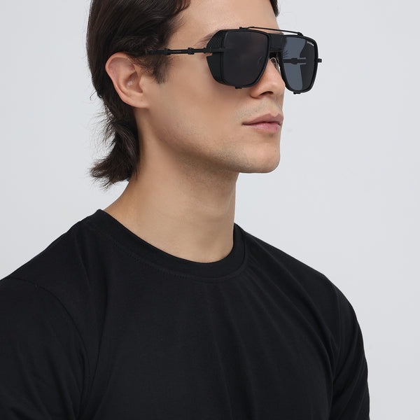 Laos | Black Aviator Sunglass