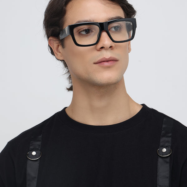 UAE | Black Silver Transparent Wayfarer Sunglass