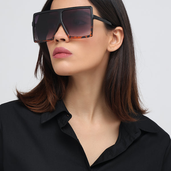 Jetlag | Black Panther Wayfarer Oversize Sunglass