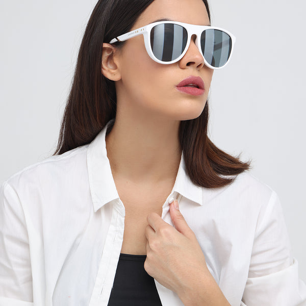 Turkey | White Strips Aviator Sunglass