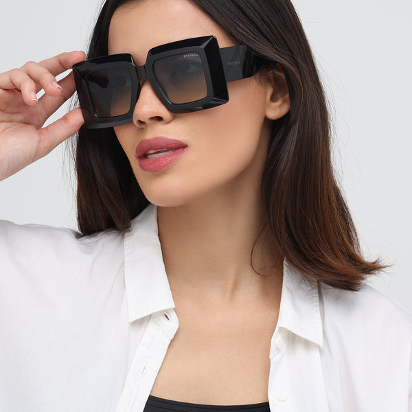 Sydney | Black Wayfarer Oversize Sunglass