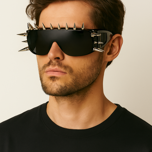 Rave Studs | Black Wrap-Around Studs Sunglass