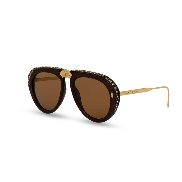 Toronto | Golden Brown Foldable Aviator Sunglass