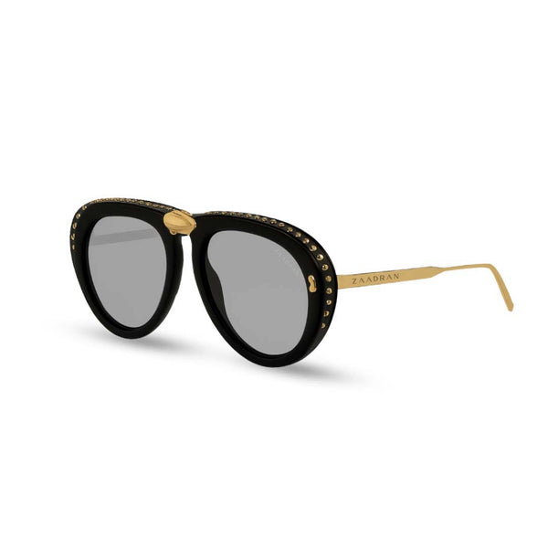 Toronto | Golden Black Transparent Foldable Aviator Sunglass