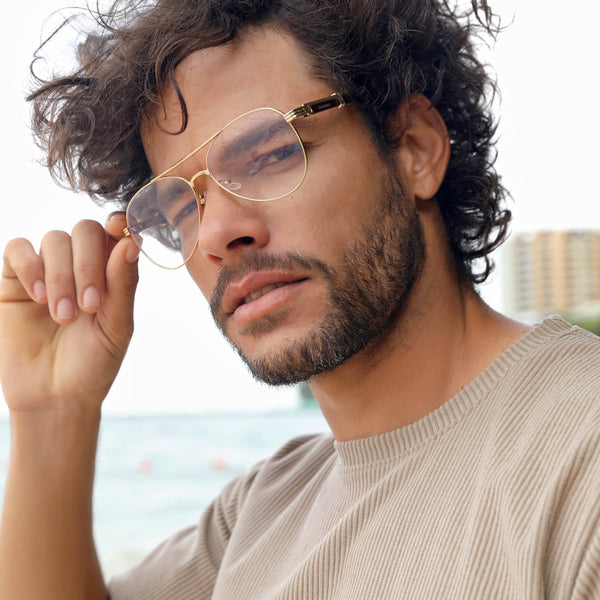 Greece | Golden Transparent Aviator Sunglass
