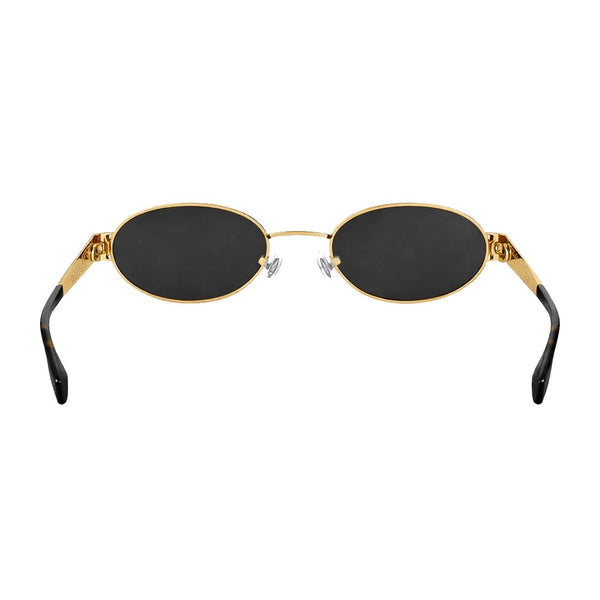 Haiti | Golden Black Round Sunglass