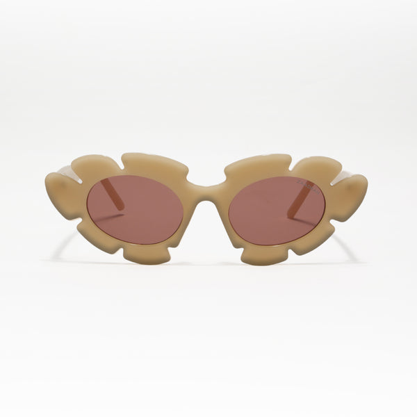 Streamline Shades | Light Taupe Round Sunglass