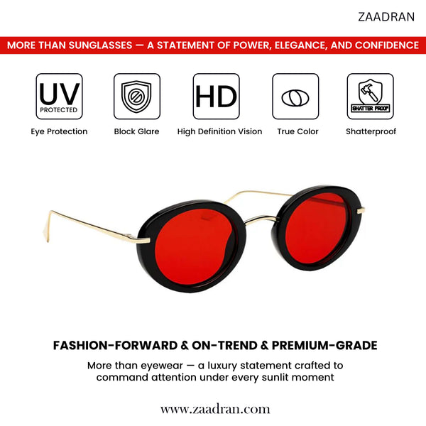Egypt | Red Classic Round Sunglass