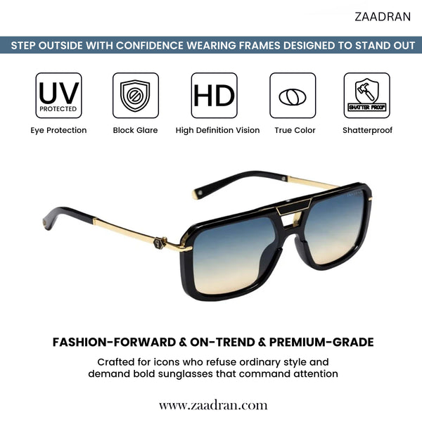 Zambia | Golden Dual Tone Aviator Sunglass