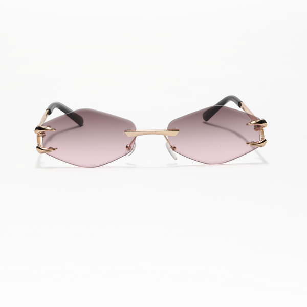 Rose Kiss | Wine Rimless Sunglass