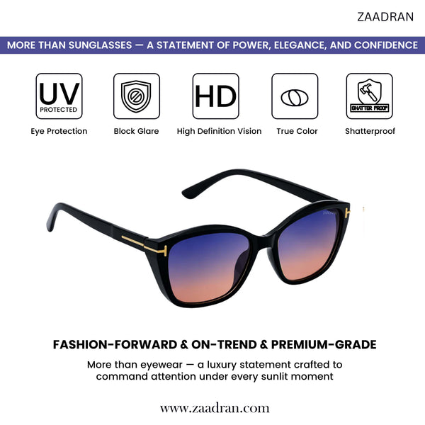 Gambia | Black Dual Tone Cateye sunglass