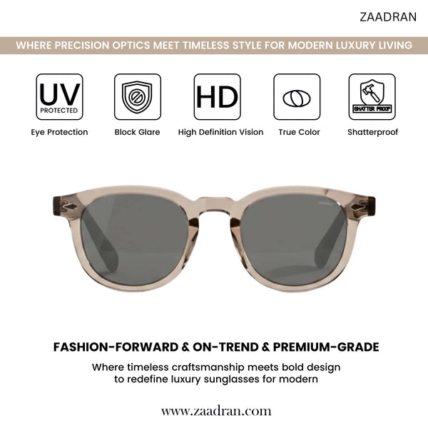 Oxford Classic | Light Brown Round Sunglass