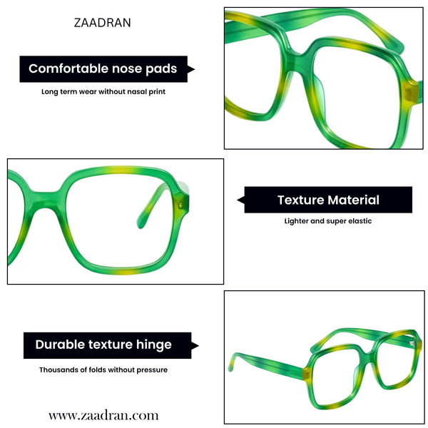 Albania | Green Transparent Oversize Wayfarer Sunglass