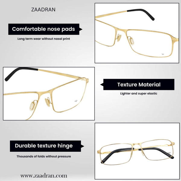 Golden Transparent Rectangle Eyewear | Pinelli Edition Opticals