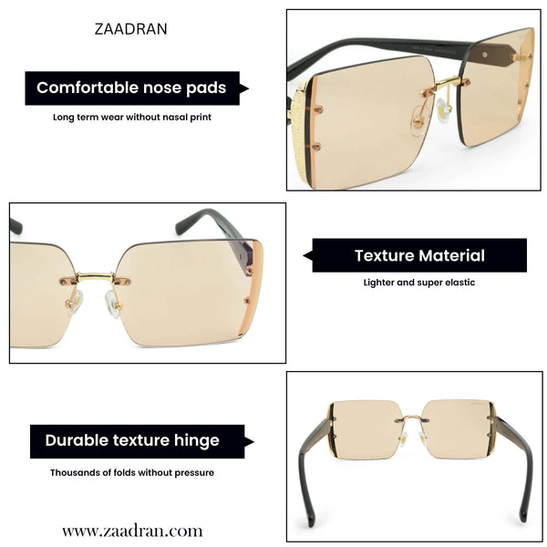 Chicago | Golden Peach Oversize Rectangle Sunglass