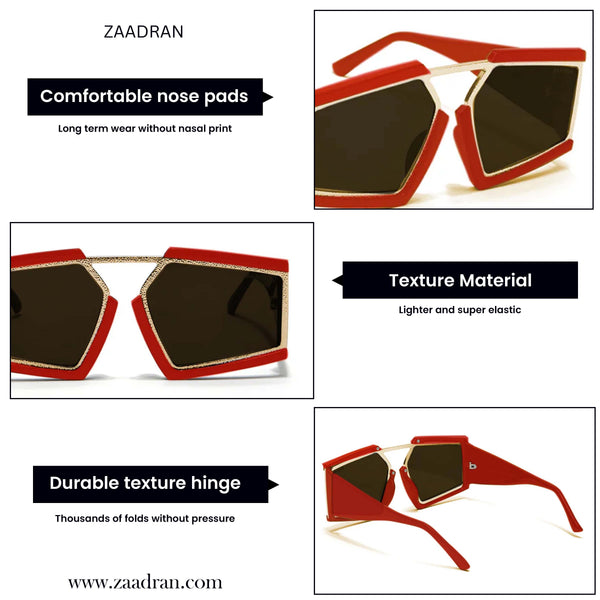 Brazil | Red Wayfarer Oversize Sunglass