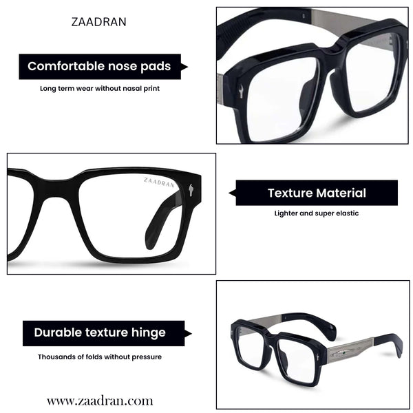 Bagan | Black Silver Transparent Wayfarer Sunglass