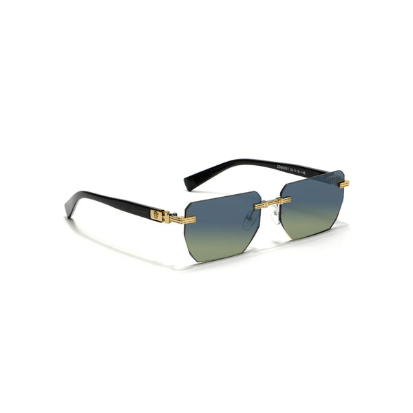 Jordan | Golden Dual Tone Rimless Wayfarer Sunglass