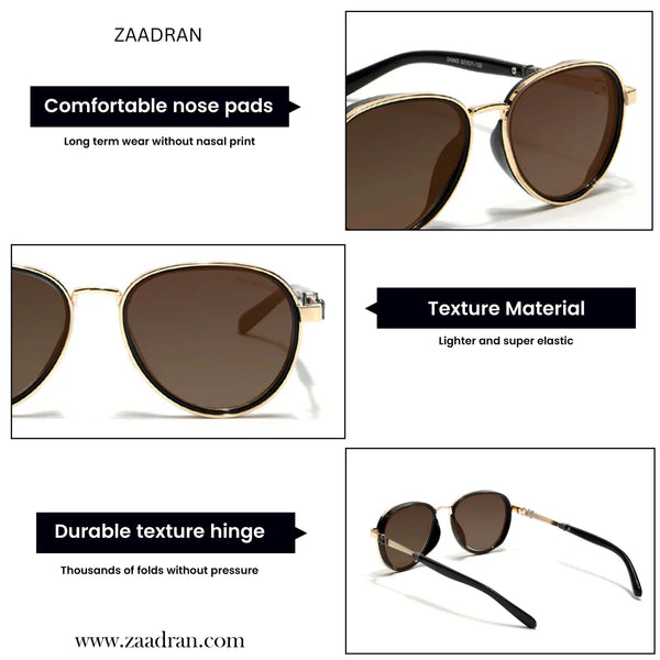 Berlin | Brown Golden Aviator Sunglass