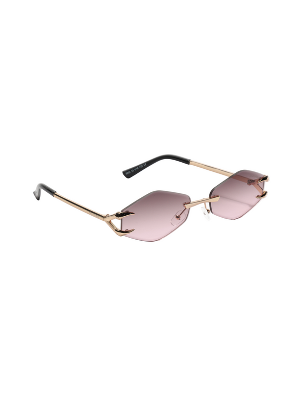 Rose Kiss | Wine Rimless Sunglass