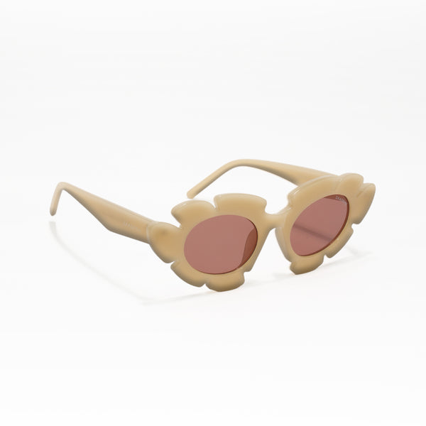 Streamline Shades | Light Taupe Round Sunglass