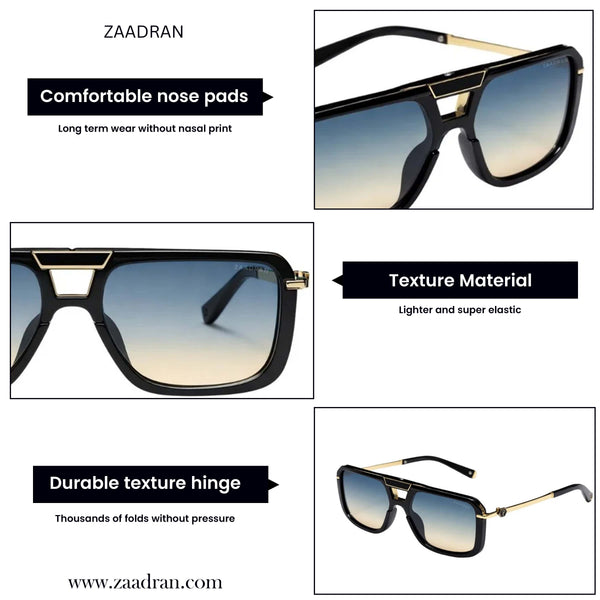 Zambia | Golden Dual Tone Aviator Sunglass