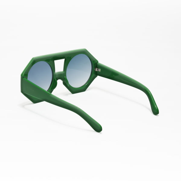 Forest Flair | Green Round Sunglass