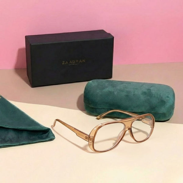 Aurelio Classic | Peach Transparent Aviator sunglass