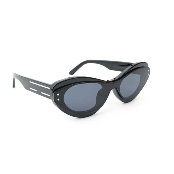 Curv | Black Silver Cateye Sunglass