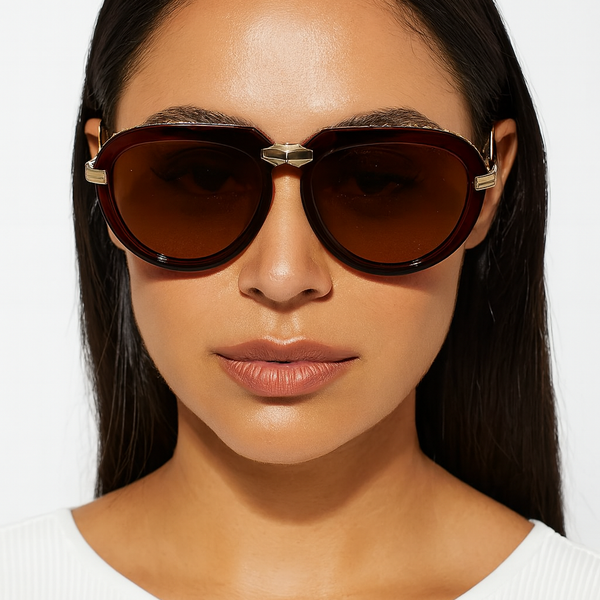 Toronto | Golden Brown Foldable Aviator Sunglass