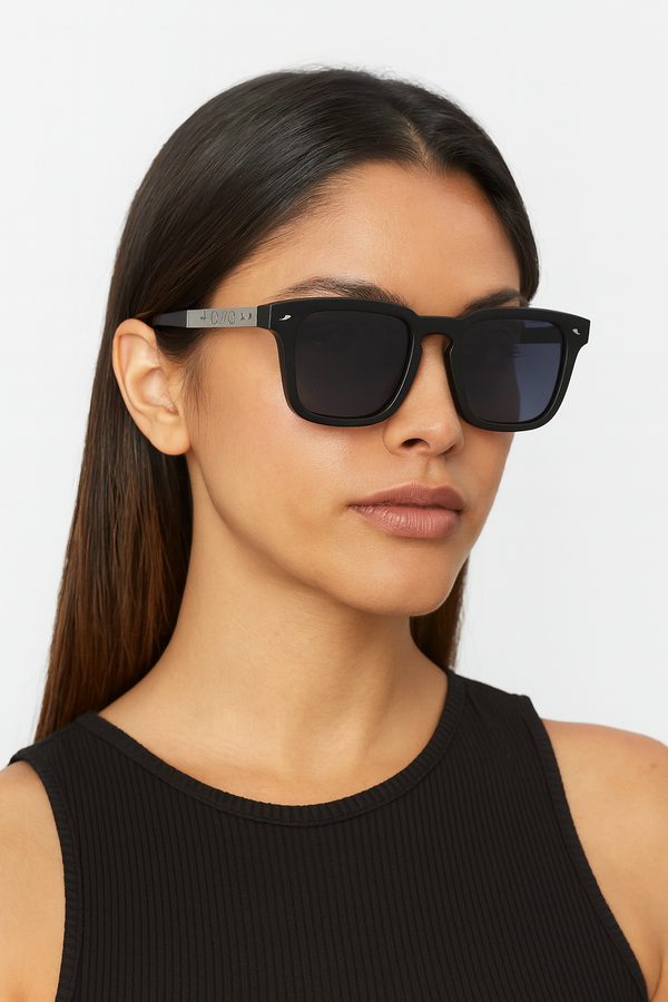 Libya | Black Oversized Wayfarer Sunglass