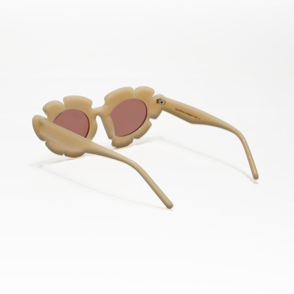 Streamline Shades | Light Taupe Round Sunglass