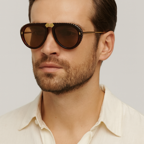 Toronto | Golden Brown Foldable Aviator Sunglass