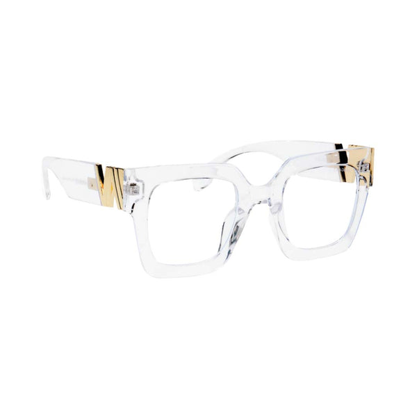 Naked Eyes | White Transparent Oversize Sunglass