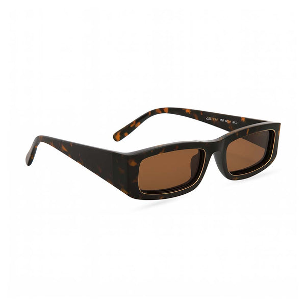 Sudan | Panther Golden Rectangle Sunglass
