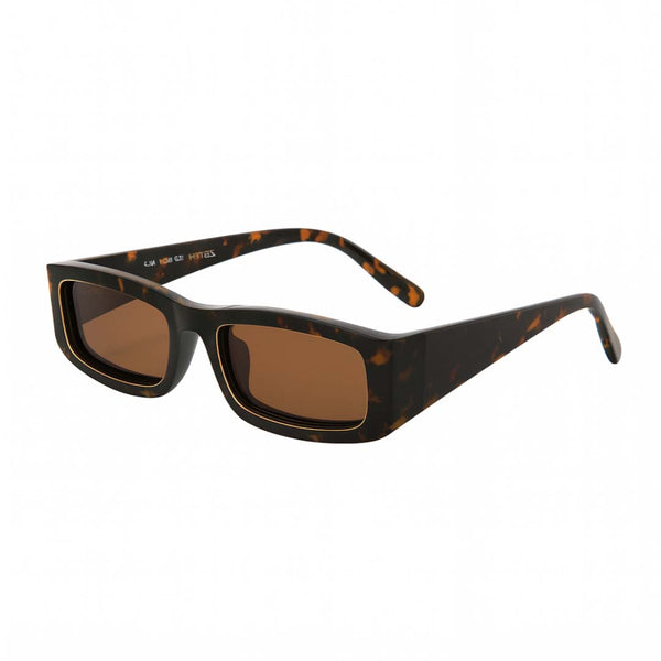 Sudan | Panther Golden Rectangle Sunglass