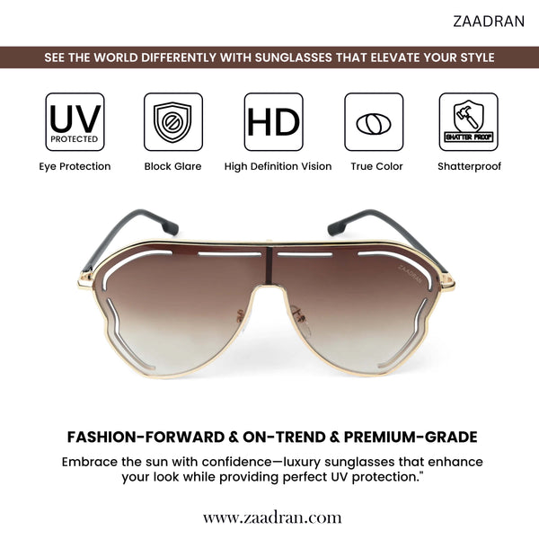 Osaka | Golden Brown Dual Tone Aviator Sunglass