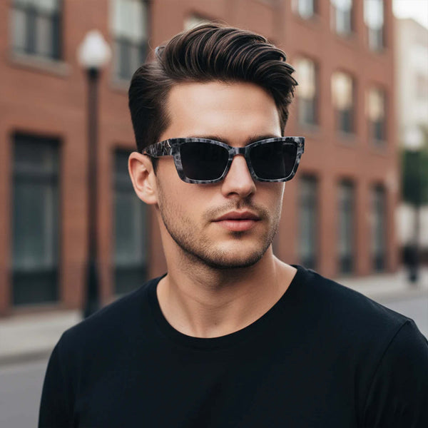 Blackstone Prime | Marble Oversize Wayfarer Sunglass