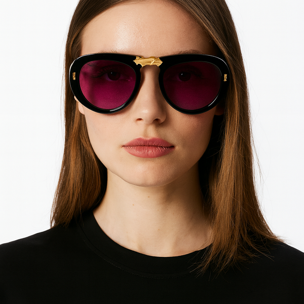 Toronto | Golden Flamingo Foldable Aviator Sunglass