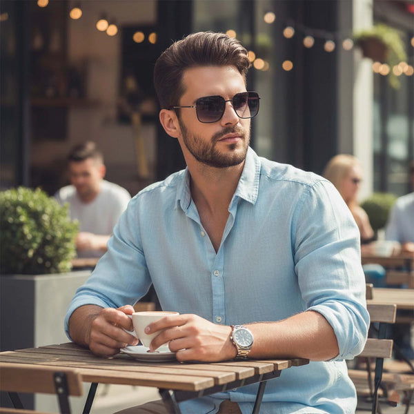 Burma | Black Dual Tone Oversize Wayfarer Sunglass